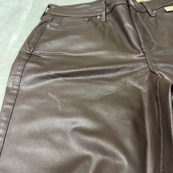 NYDJ Marilyn Straight Coffee Coated Jeans With Lift Tuck Technology 14 petite - Picture 10 of 16